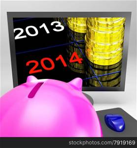 Coin Stacks Showing Profit In 2013 Versus 2014