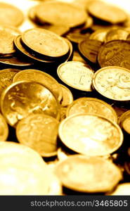 coins background macro close up