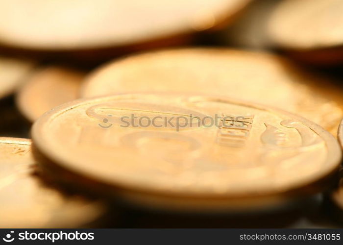 coins background macro close up