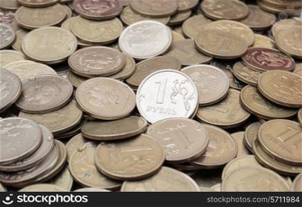 Coins background rubles