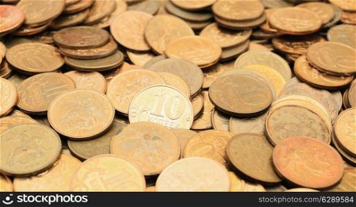 coins background ten kopeks