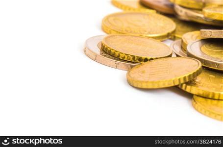 coins isolated on white