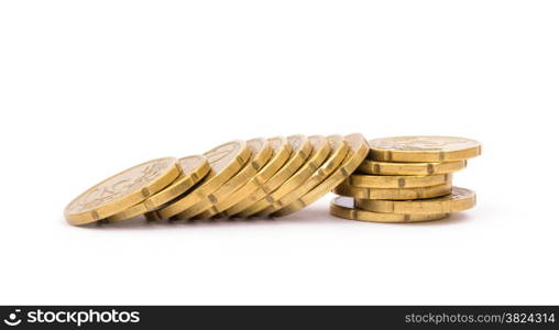 Coins isolated on white