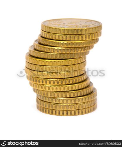 coins isolated on white background