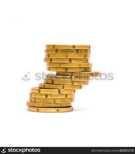 coins isolated on white background