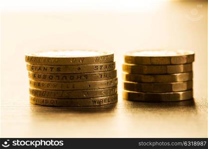 coins, pille of british coins, pound, sparky coins
