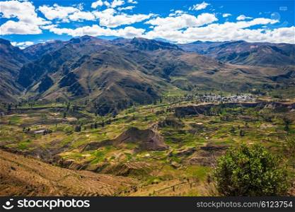 Colca Valley is located about 100 kilometers northwest of Arequipa, Peru&#xA;