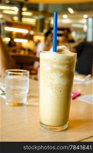 cold coffee with blend iced for refresh