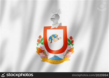Colima state flag, Mexico waving banner collection. 3D illustration. Colima state flag, Mexico