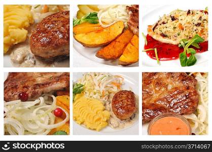 collage of fresh and tasty meals