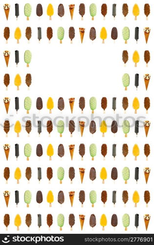 Collage of various ice creams