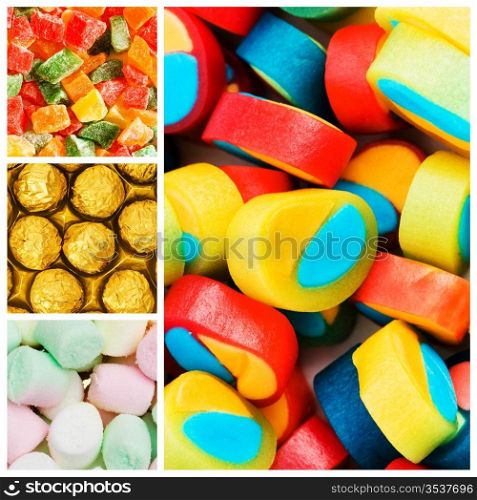 Collage of various sweets