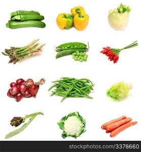 collage of vegetable
