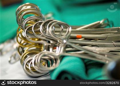 Collection are surgical clamps.