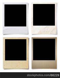 collection Blank photos frames isolated on white background