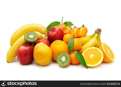 collection fruit isolated on a white background