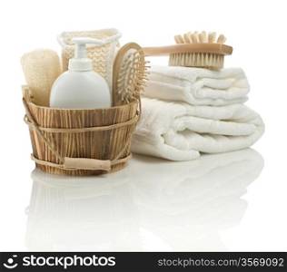 collection of bathing accessories