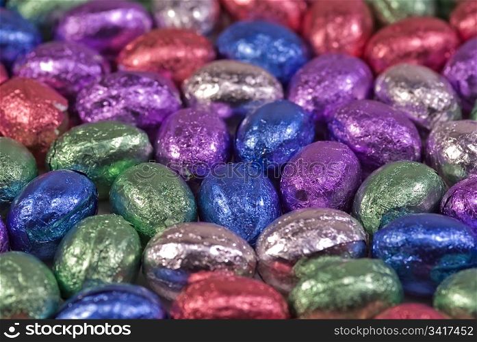 collection of colourful easter eggs. colourful eggs