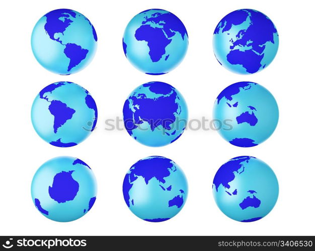 collection of earth globes end.