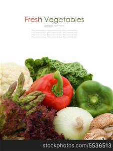 Collection of fresh healthy vegetables