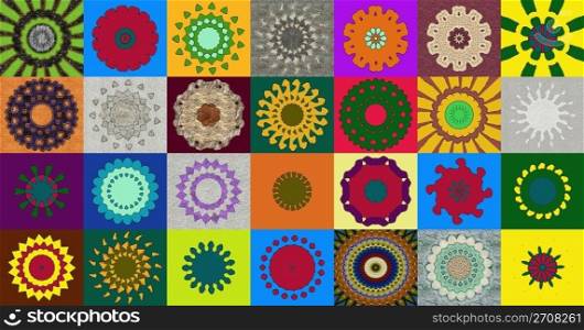 Collection of kaleidoscopic designs