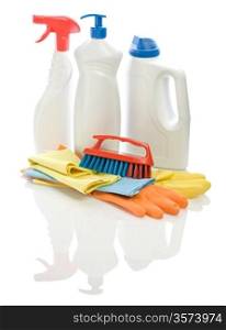 collection of objects for cleaning