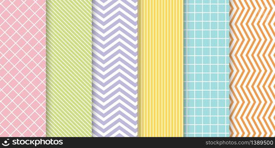 Collection of seamless ornamental vector patterns and swatches.