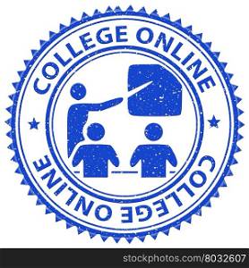 College Online Indicating Web Site And Stamp
