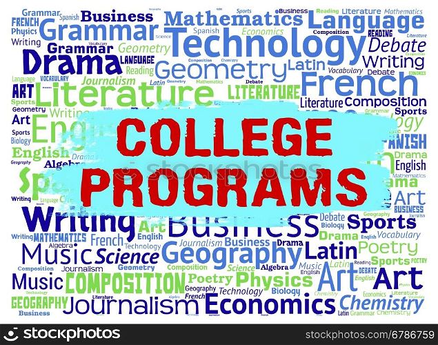 College Programs Indicating Word Schooling And Studying