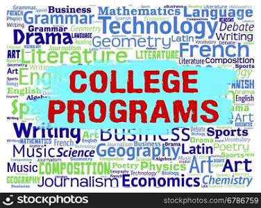 College Programs Indicating Word Schooling And Studying