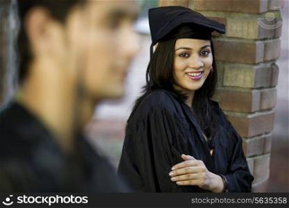 College student at graduation ceremony