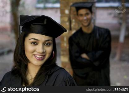 College student at graduation ceremony