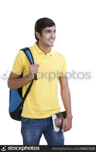 College student smiling