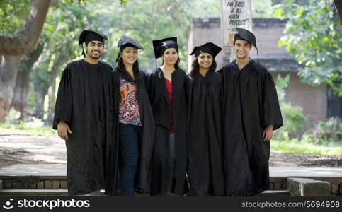 College students at graduation ceremony