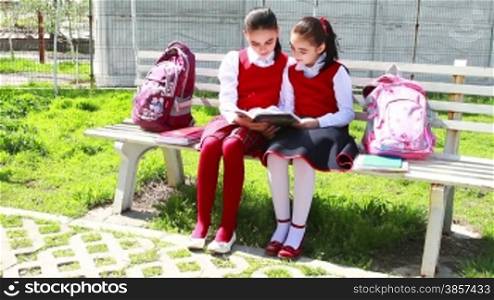 College students girls learning together
