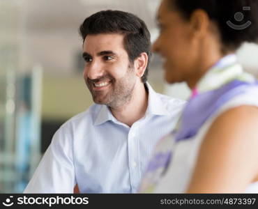 Collegues working together in an office