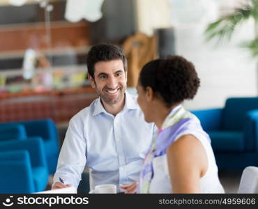 Collegues working together in an office