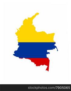 colombia country flag map shape national symbol