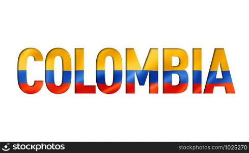 colombian flag text font. colombia symbol background. colombian flag text font