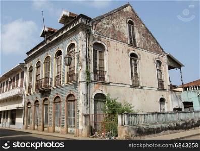 Colonial buildings of Sao Tome, Sao Tome and Principe, Africa