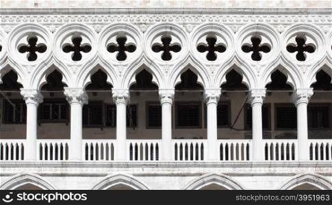 Colonnade of Doge&rsquo;s Palace, Venice, Italy