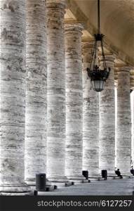 Colonnade on Sr.Peter square. Rome. Italy