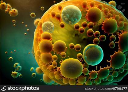 Colony of staphylococcus aureus bacteria, illustration. Colony of staphylococcus aureus bacteria