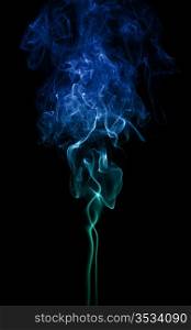 color abstract smoke pattern on a black background
