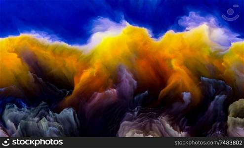 Color Abstraction. Impossible Planet series. Backdrop of vibrant flow of hues and gradients to complement designs on the subject of art, creativity and design