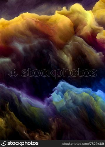 Color Abstraction. Impossible Planet series. Composition of vibrant flow of hues and gradients in association with art, creativity and design
