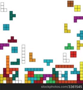 Color background with tetris design