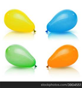 color balloons isolated on white