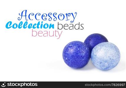 Color beads isolated on white