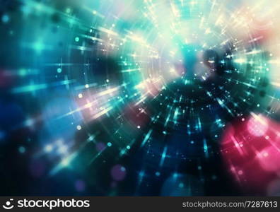 Color blurred background with dots and bokeh lights. Bokeh abstract background